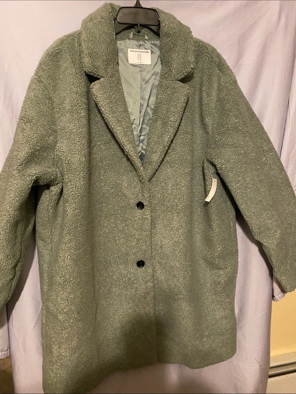 Amazon Essentials Teddy Jacket in Sage Green